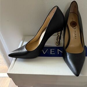 Katy Perry Collections Black Heels with Unique Heel Design